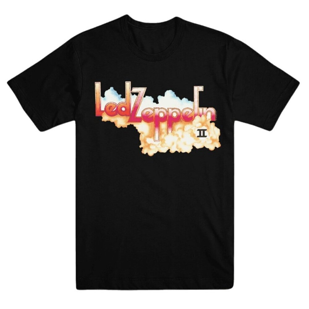 Led Zeppelin II Album Art Graphic Band T-Shirt Vintage Rock Tee .